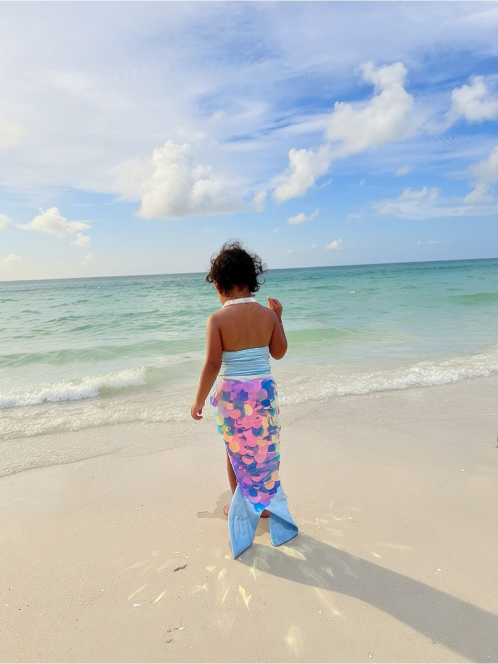 Meri Meri Lilac Mermaid Dress-Up Top with sequins tail wrap
